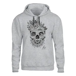 هودی مردانه مدل اسکلت  کد 192 رنگ طوسی