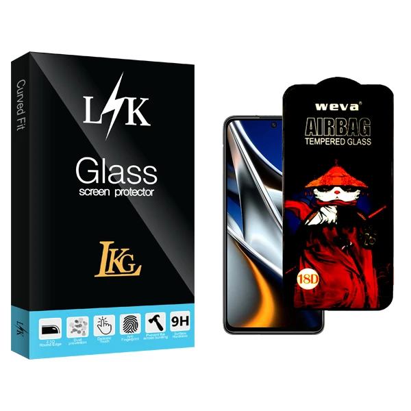 محافظ صفحه نمایش شیشه ای ال کا جی مدل LK Glass AirBag مناسب برای گوشی موبایل شیائومی Poco X4 Pro 5G 2201116PG