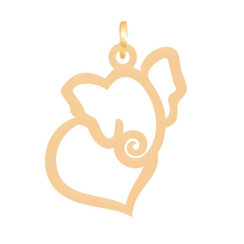 آویز گردنبند طلا 18 عیار زنانه باراد زر مدل فیل BZ214