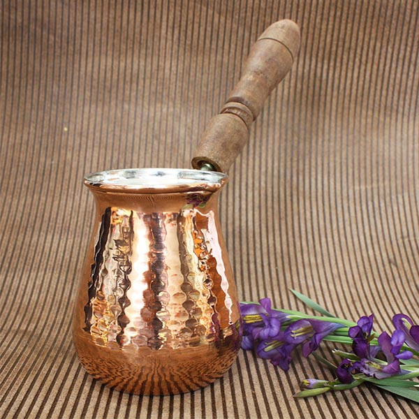 قهوه جوش مسی مدل دسته چوبی کد ZH217.1