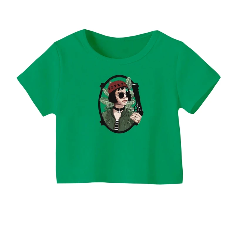 کراپ‌ تی‌شرت آستین کوتاه زنانه مدل ماتیلدا کد 01