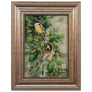 تابلو فرش دستباف مدل گنجشک کد 89027