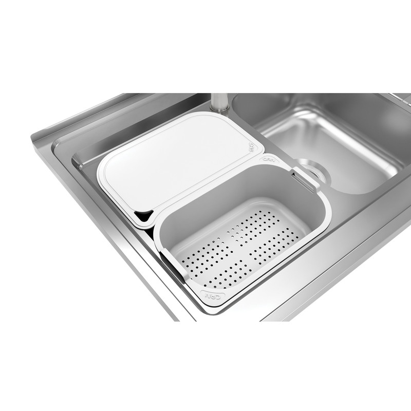 سینک ظرفشویی استیل روکار دو لگنه مدل 9072