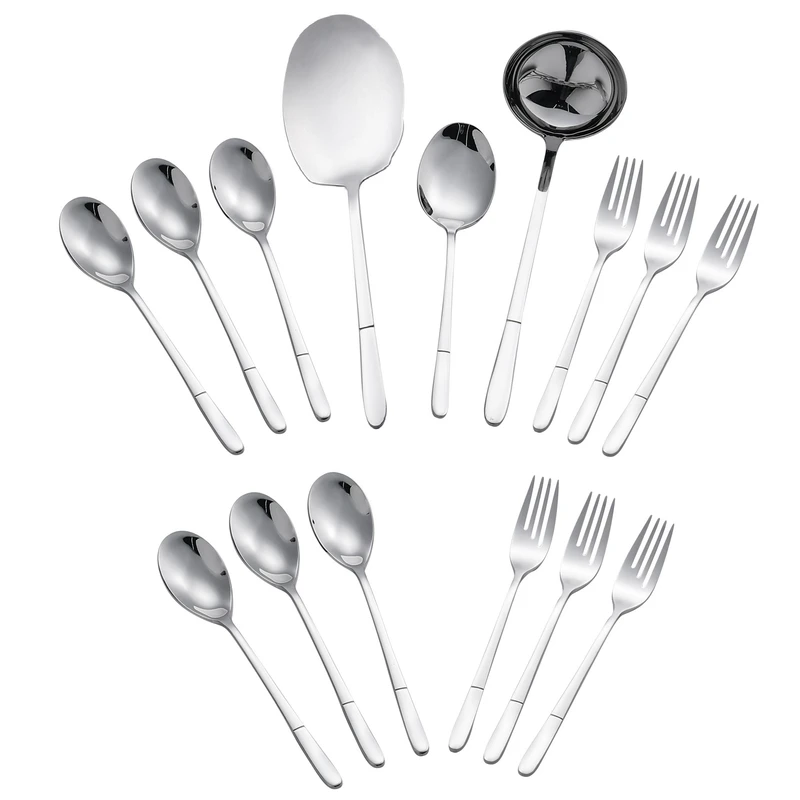 سرویس قاشق و چنگال 15 پارچه جی فی نی مدل G-56