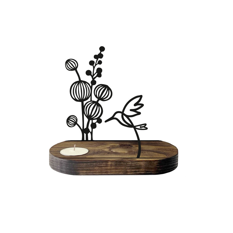 جاشمعی طرح قاصدک و پرنده مینیمال مدل ART_4019