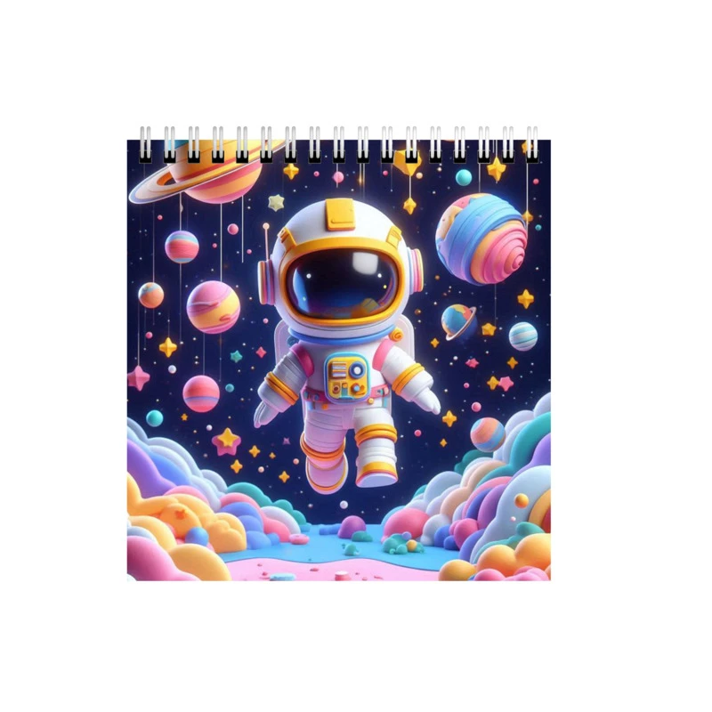 دفتر طراحی 50 برگ طرح فضانورد کد 9824779