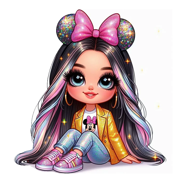 استیکر پارچه و لباس پاد آفرین مدل دخترونه کد 224