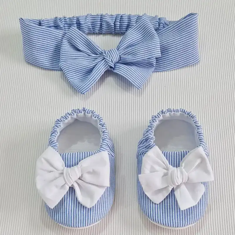 پاپوش و هدبند نوزادی الیزاسوینگ مدل Baby Naaz کد B3