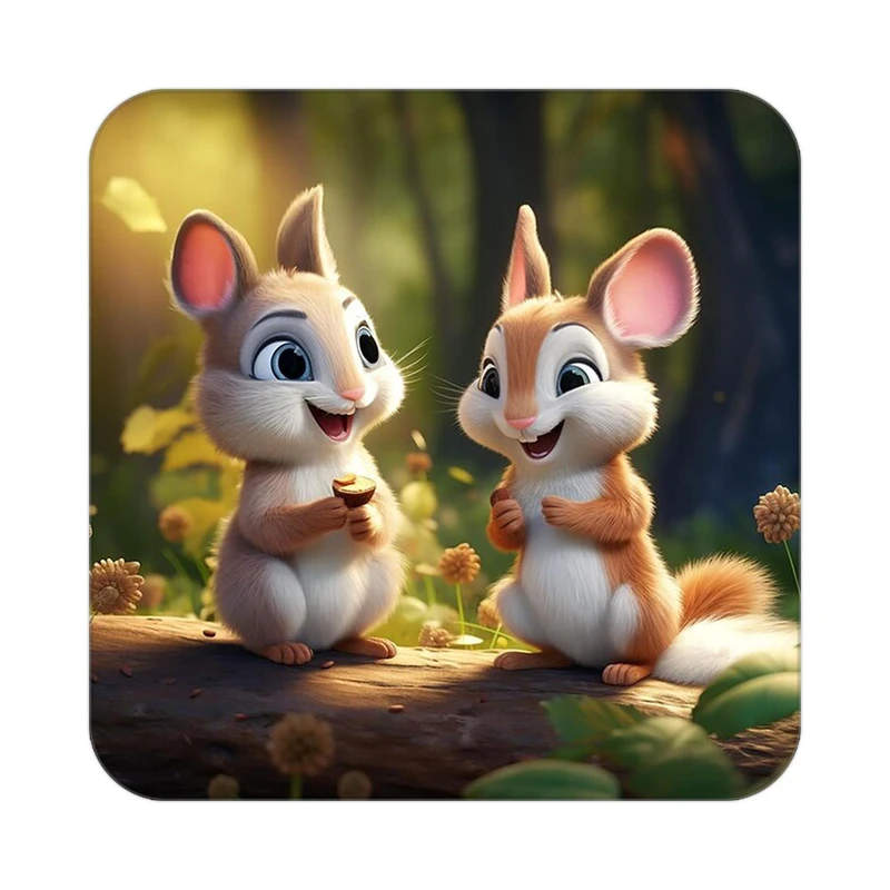 زیر لیوانی کاکتی طرح حیوانات کارتونی مدل mp28702