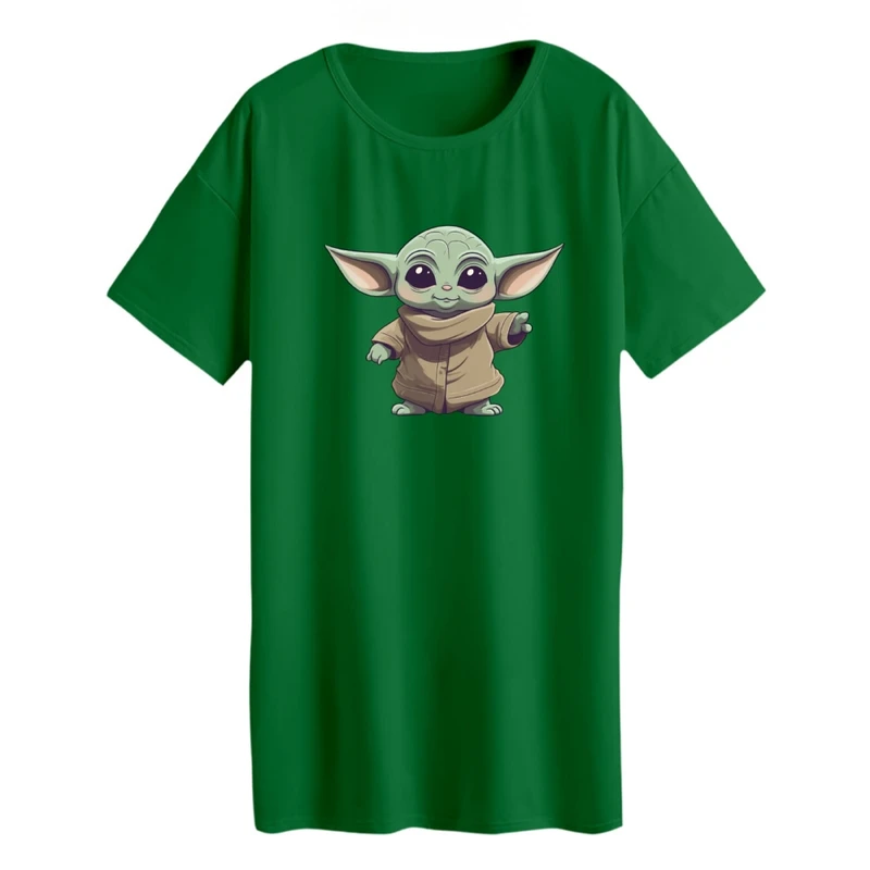 تی شرت لانگ زنانه مدل بیبی یودا