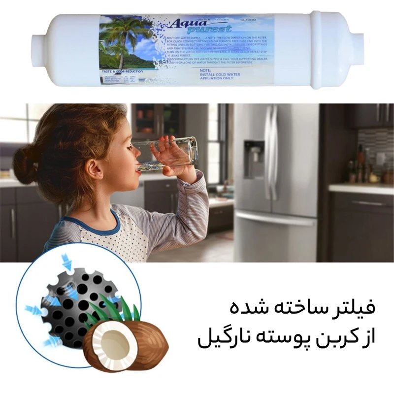 فیلتر یخچال ساید بای ساید آکوا پیورست مدل 2500G عکس شماره 5