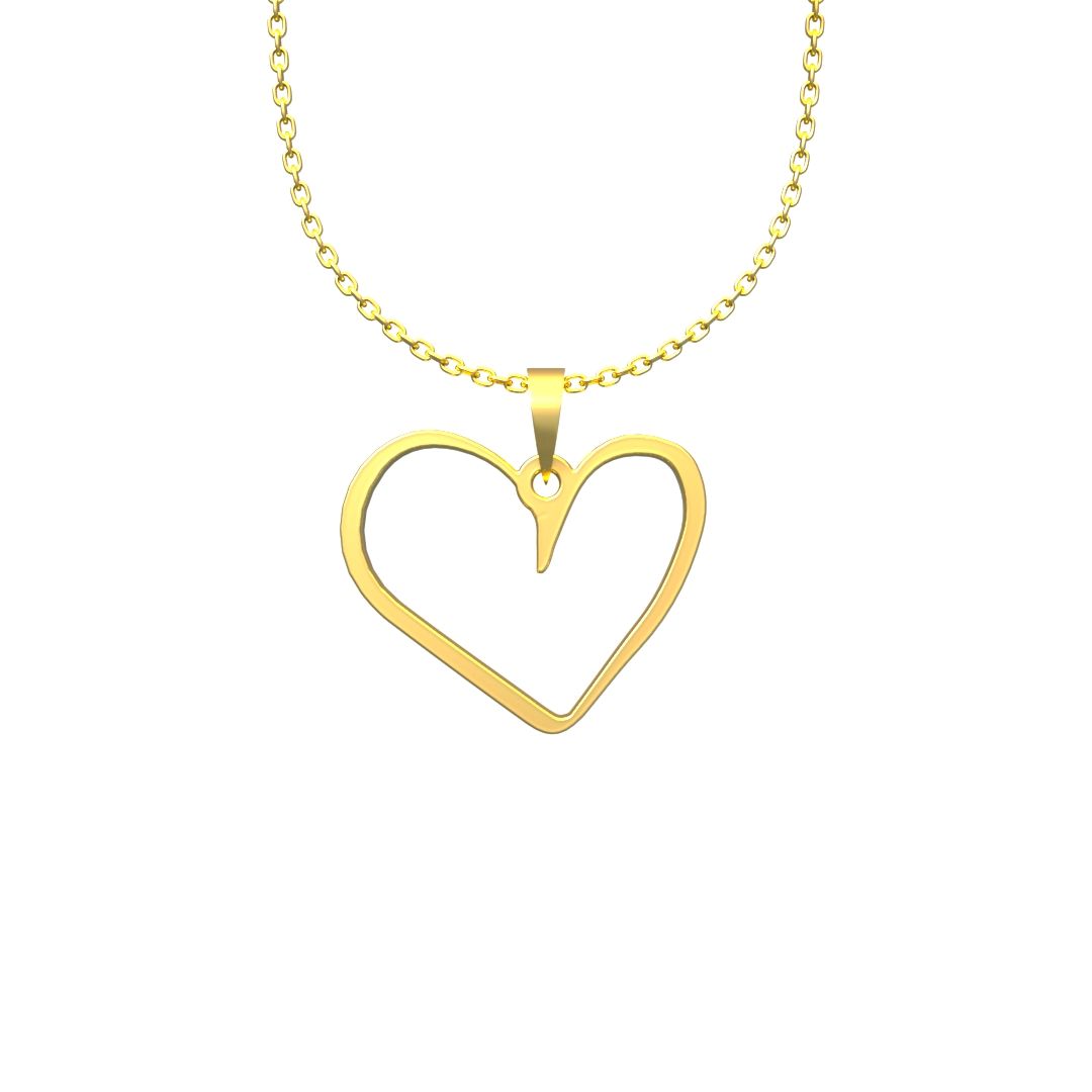 گردنبند طلا 18 عیار زنانه مدوپد مدل قلب کد E3-1-1062 - - 5