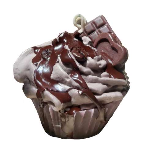 شمع دست ساز مدل كاپ كيك قهوه