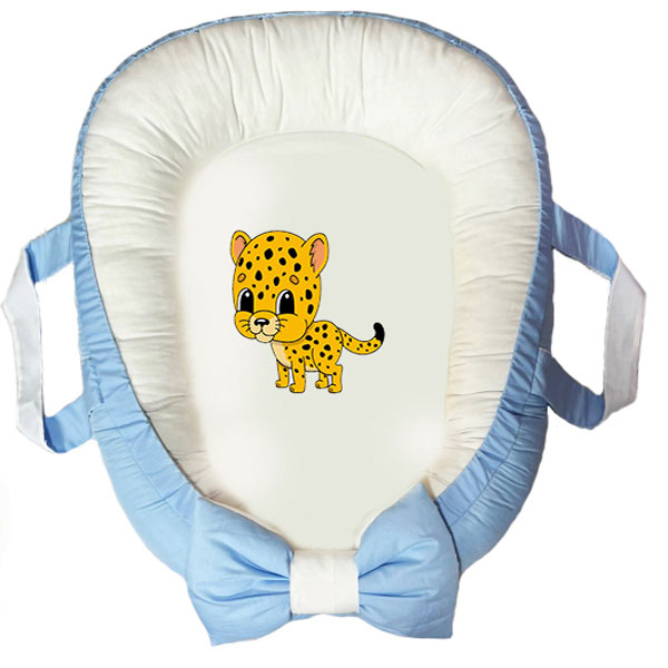 سرویس خواب سه تکه نوزاد ناریکو مدل گارد محافظ دار طرح  بچه پلنگ کد 0382