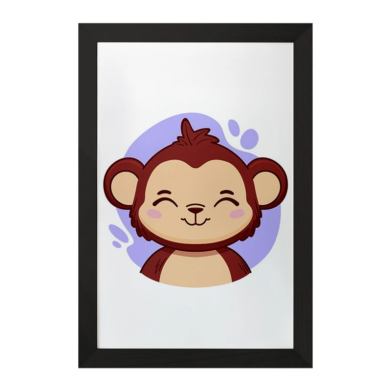 تابلو خندالو مدل میمون حیوانات بامزه کد 37136