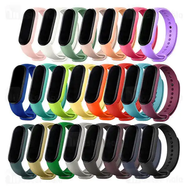 بند مدل سیلیکونی مناسب برای مچ بند هوشمند شیائومی Mi-Band 5 / 6 7