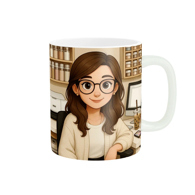 ماگ پاد آفرین مدل دخترانه کد 63