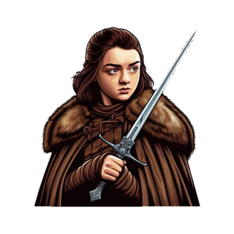 استیکر پارچه و لباس پاد آفرین مدل گیم آف ترونز بازی تاج و تخت آریا کد 2036