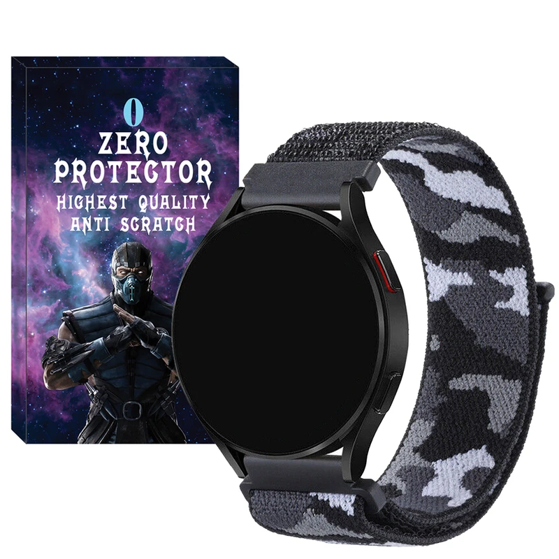بند زیرو مدل Nylon-Army-ZR-TW مناسب برای ساعت هوشمند گلوریمی M1 Pro / GS1 Pro / Calling Watch M2