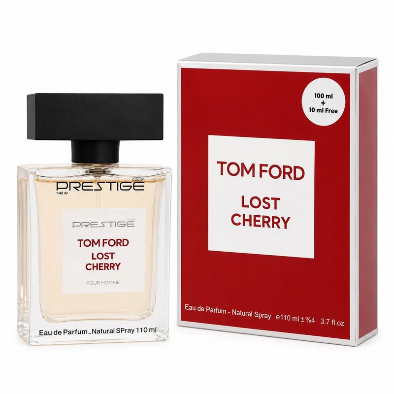 ادوپرفیوم نیو پرستیژ کالر مدل Tom Ford Lost Cherry با رایحه ترش و چوبی حجم 110 میلی‌لیتر