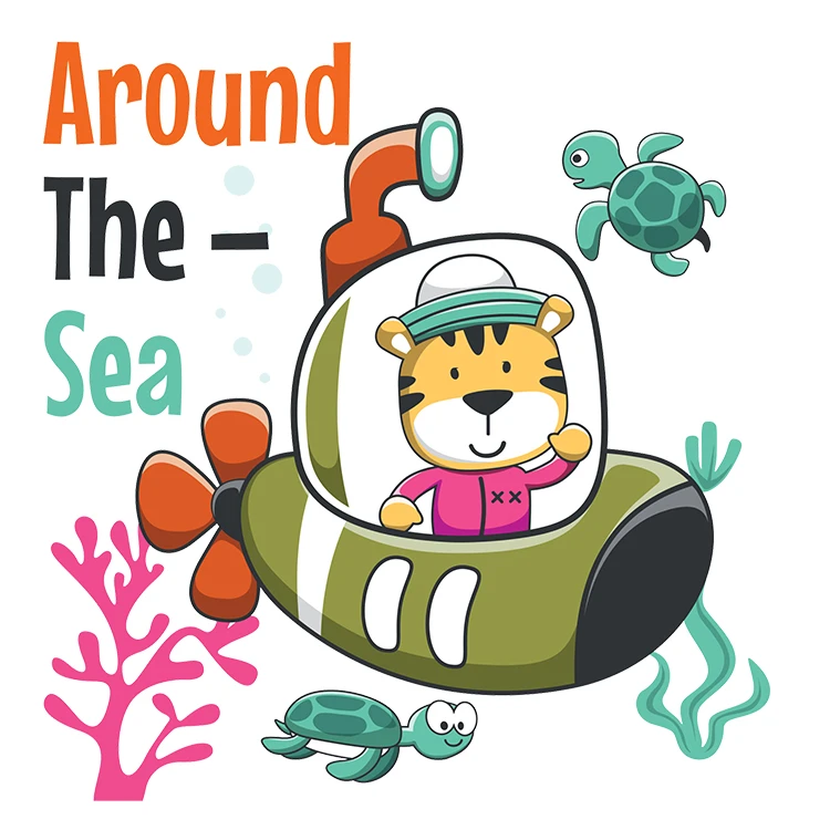 استیکر پارچه و لباس پاد آفرین مدل کارتونی کد S1643