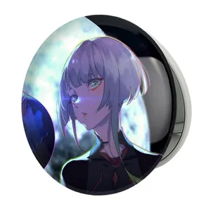 آینه جیبی خندالو طرح لوسی انیمه سایبرپانک مدل تاشو کد 23968 