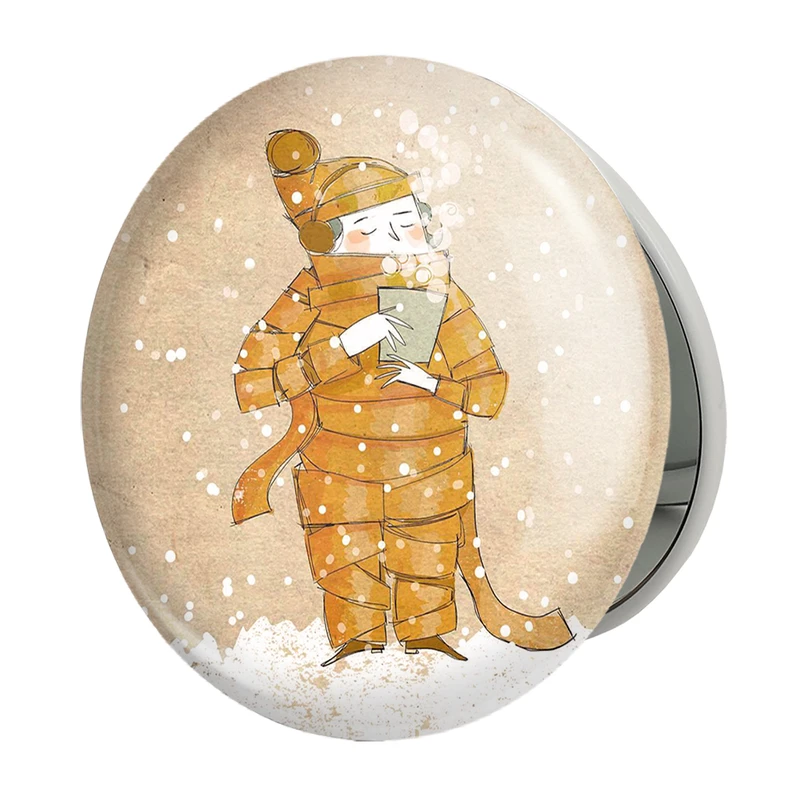 آینه جیبی خندالو طرح شال گردن مدل تاشو کد 5415 