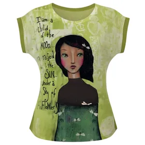 تی‌شرت آستین کوتاه راحتی زنانه مدل دختر