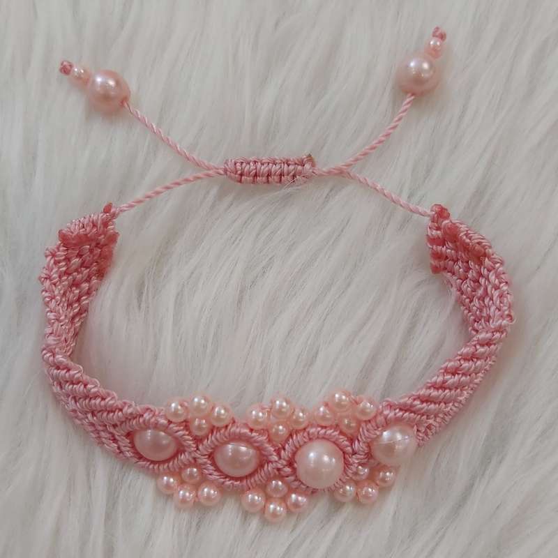 دستبند دخترانه مدل مرواریدی کد baf111 دستبند دخترانه مدل مرواریدی کد baf111