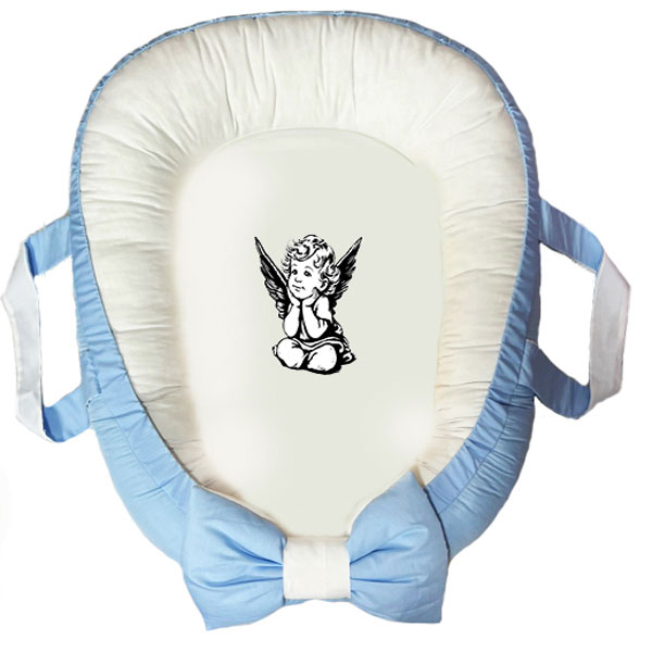 سرویس خواب سه تکه نوزاد ناریکو مدل گارد محافظ دار طرح فرشته کد 0385