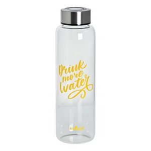 بطری شیشه ای یونیک طرح drink move کد 3050