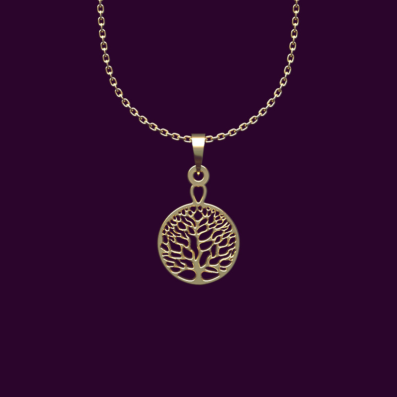 گردنبند طلا 18 عیار زنانه مدوپد مدل درخت کد NN2-1-1022