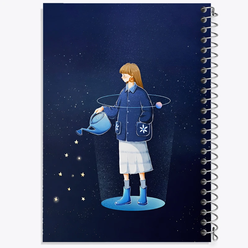 دفتر ژورنال نویسی 50 برگ خندالو مدل نقطه ای طرح دخترانه کد F6429