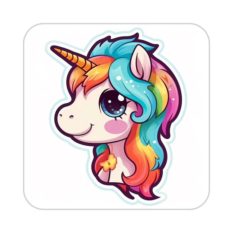 زیر لیوانی کاکتی طرح اسب تک شاخ و یونیکورن مدل mp29886