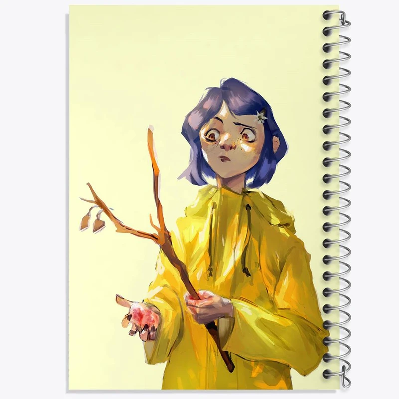 دفتر ژورنال نویسی 50 برگ خندالو مدل نقطه ای طرح کورالاین Coraline کد 20779