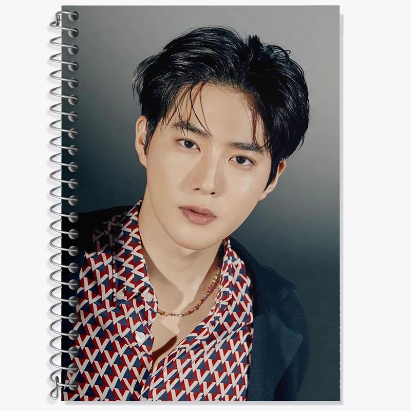 دفتر زبان 50 برگ خندالو مدل سه خط طرح سوهو گروه اکسو EXO کد 16857