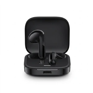 هدفون بلوتوثی شیائومی مدل redmi buds 6 active با نویز کنسلینگ میکروفون (enc)، درگاه شارژ usb type-c، دارای دو میکروفون با قابلیت حذف نویز، پشتیبانی از فرمان لمسی، مقاوم در برابر رطوبت و عرق (ipx4)