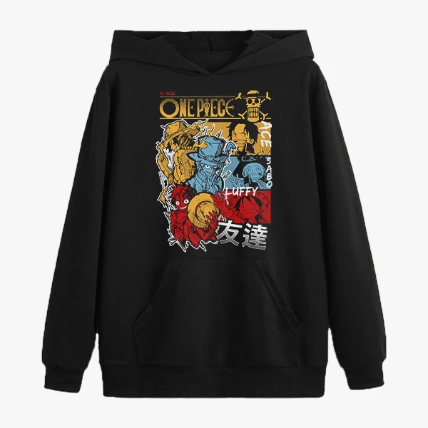 هودی مردانه مدل انیمه ای وان پیس