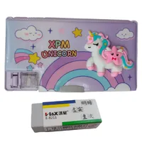 جامدادی مدل مگنتی طرح یونیکورن به همراه پاک کن