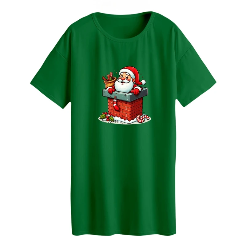 تی شرت لانگ زنانه مدل کریسمس کد 03