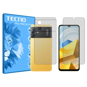 Tecno brand shockproof Matte screen protector glass for Xiaomi Poco M5 along with the back protector