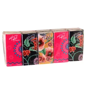 دستمال کاغذی جیبی 10 برگ تافته مدل flawer مجموعه 10 عددی