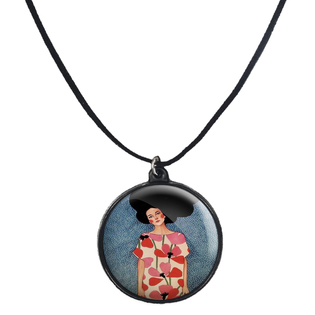 گردنبند پرمانه طرح دخترونه کد pmb.4500 مدل دو طرفه