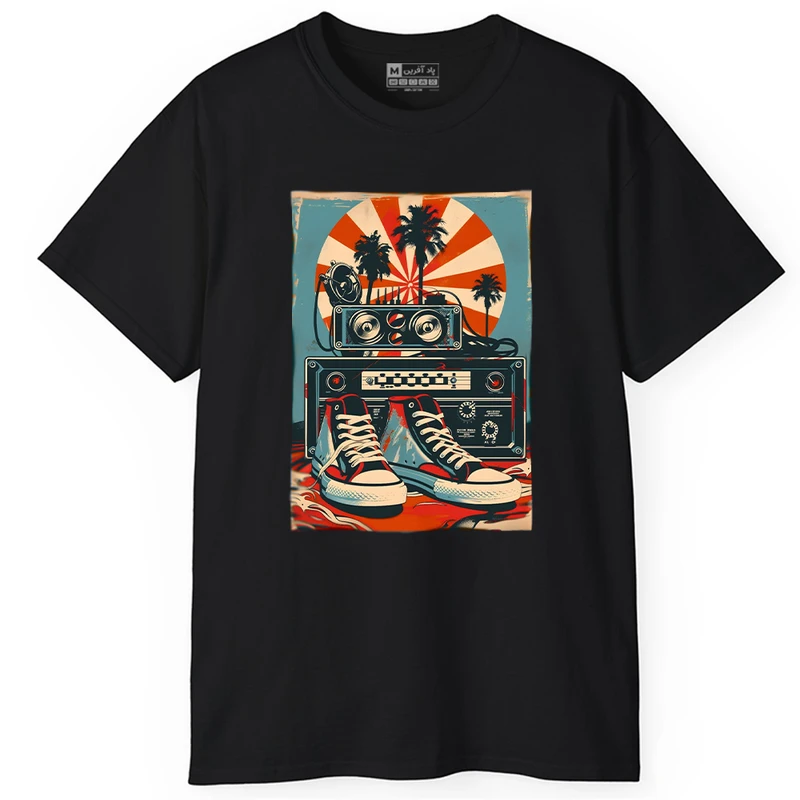 تی شرت آستین کوتاه مردانه پاد آفرین مدل نوستالژی کد PT236