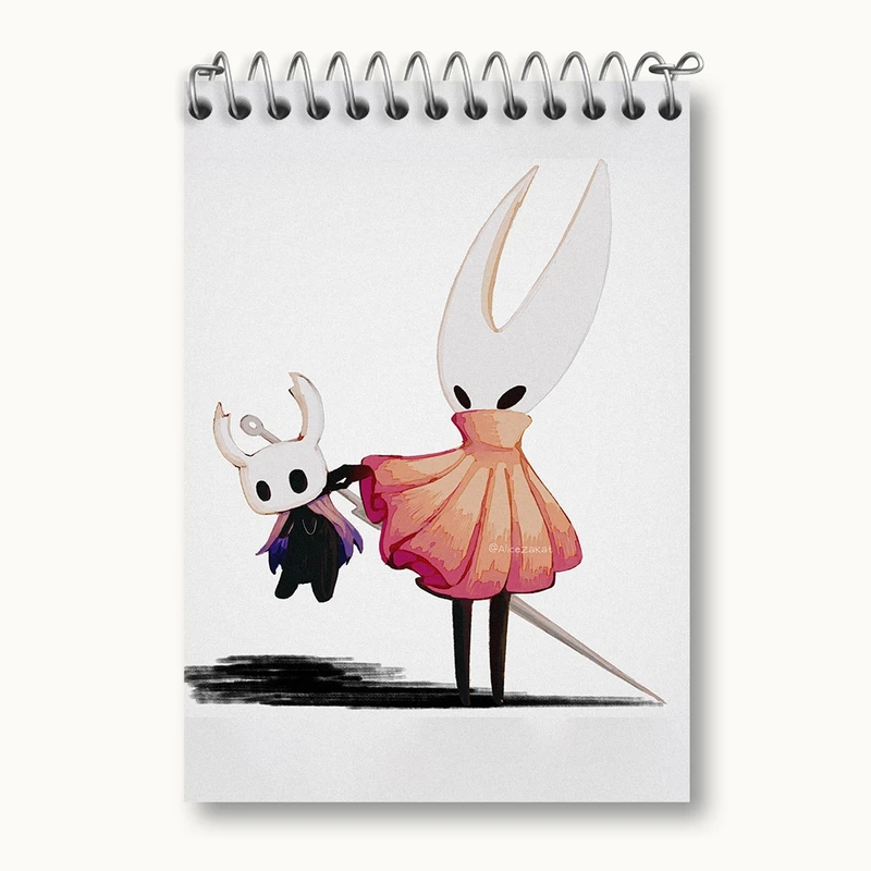 دفتر یادداشت 50 برگ خندالو مدل بازی هالو نایت (Hollow Knight) کد 32979
