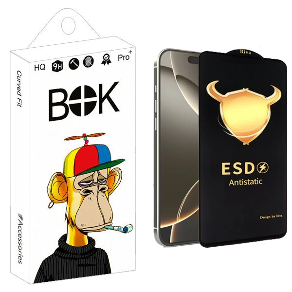 محافظ صفحه نمایش بوک مدل Biva Antistatic مناسب برای گوشی موبایل اپل iPhone 16 Pro Max