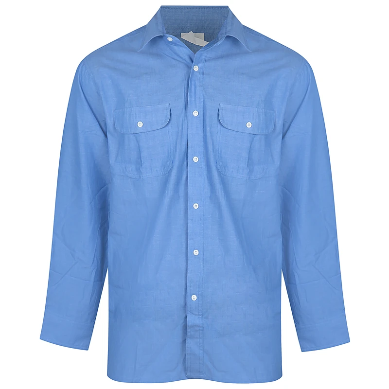 پیراهن آستین بلند مردانه مدل دوجیب شکاری کد plus1