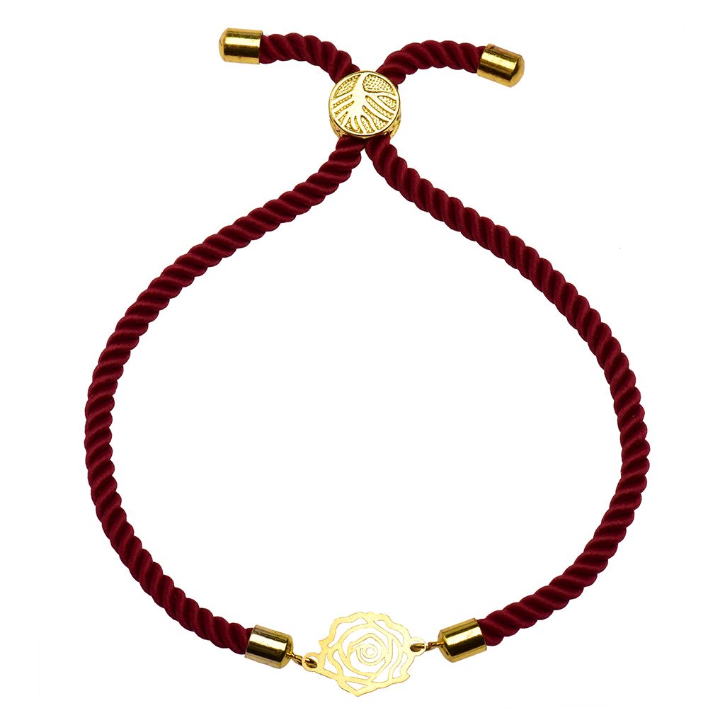 دستبند طلا 18 عیار زنانه کرابو طرح گل رز مدل Kr1411 -  - 2