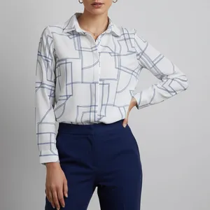 شومیز آستین بلند یقه برگردان زنانه تولیکا مدل 32965