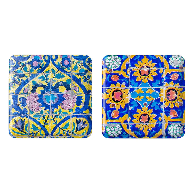 مگنت خندالو مدل کاشی کد 21652166 مجموعه 2 عددی